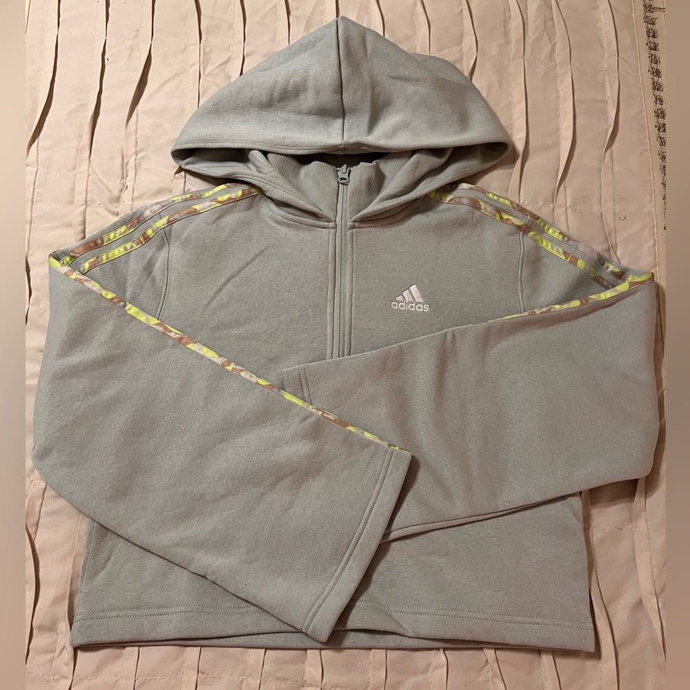 New with Tags MSRP $60 Adidas Women's Size XS AOP HD Fleece Sweatshirt